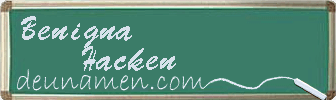 Benigna Hacken Visitenkarte